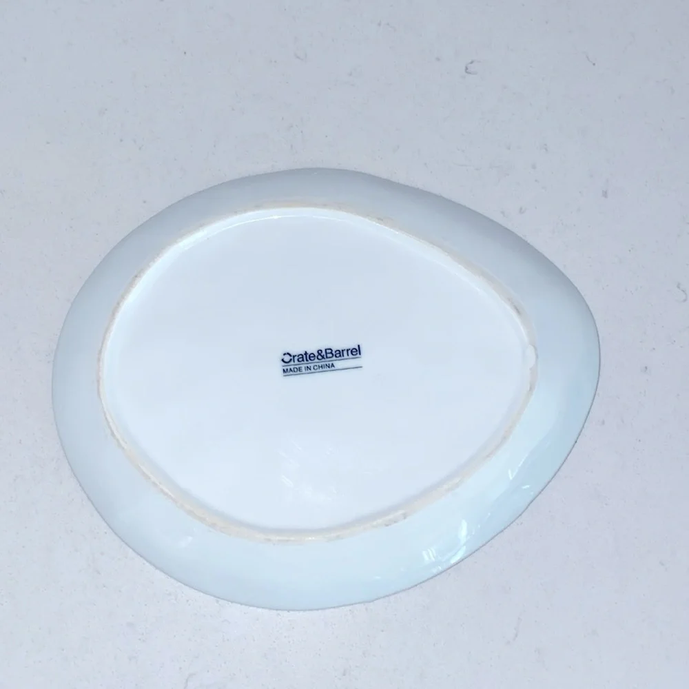 Crate & Barrel Oval Serving Platter Plates, Set of 2